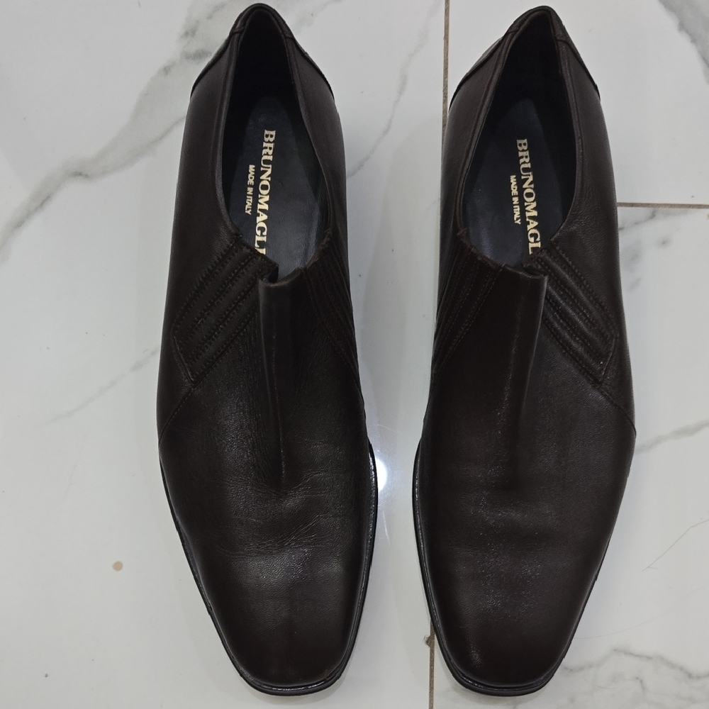 Bruno Magli Men's Dark Brown Slip-On Loafers